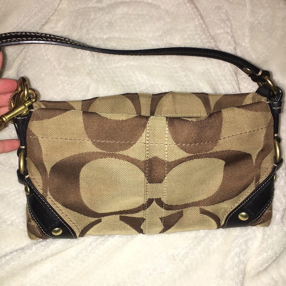 Authentic Coach Tan and Brown handbag